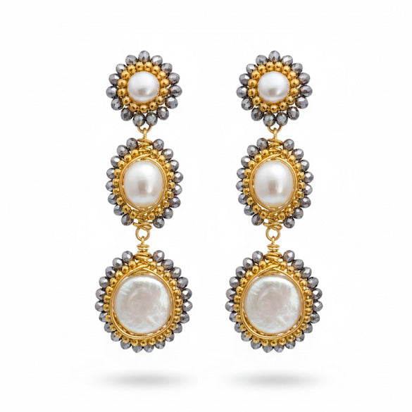 Aretes Bianca Plateada
