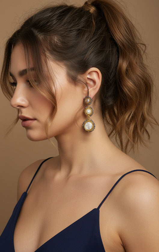 Aretes Bianca Plateada