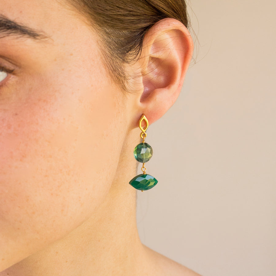 Aretes Ella cz verde