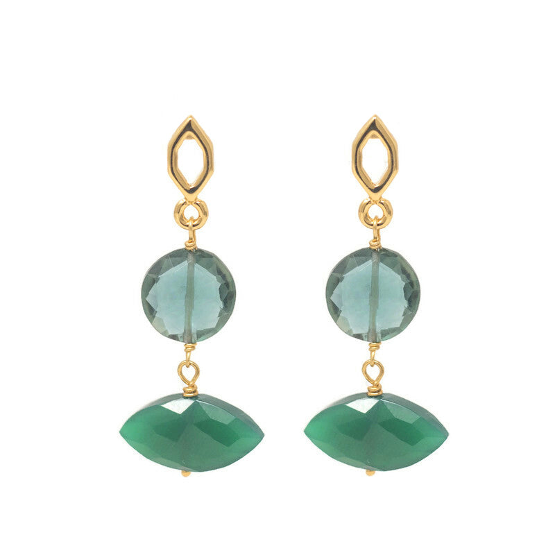 Aretes Ella cz verde