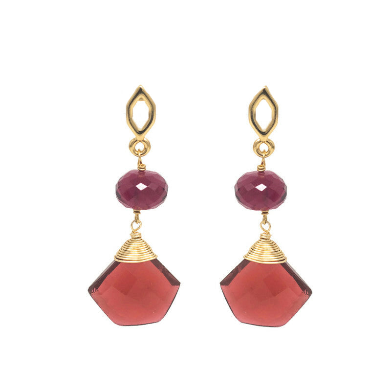 Aretes Ella rojo