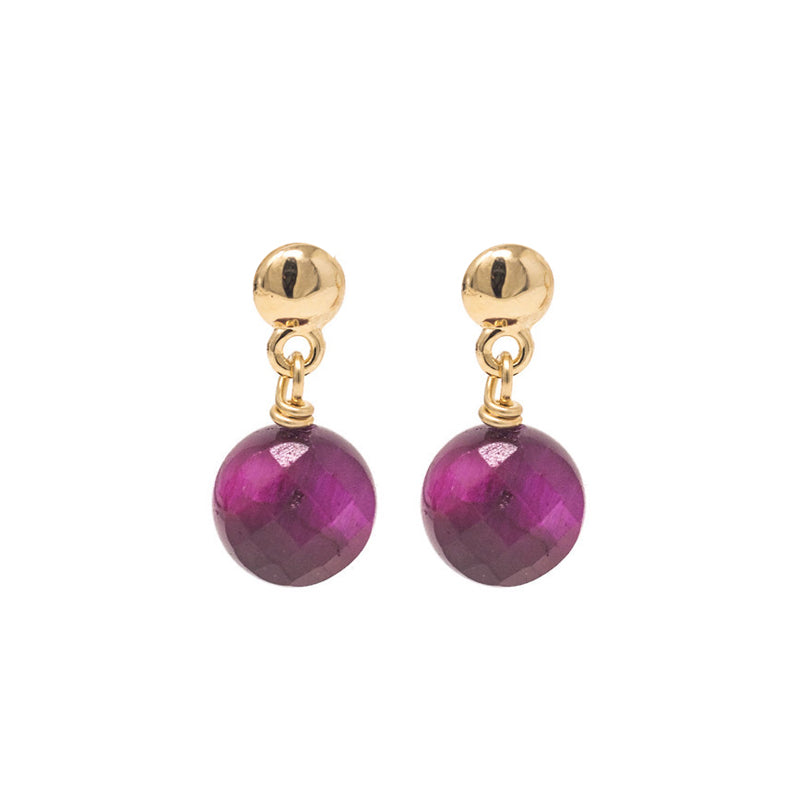 Aretes Karla Ojo de Tigre Tinto