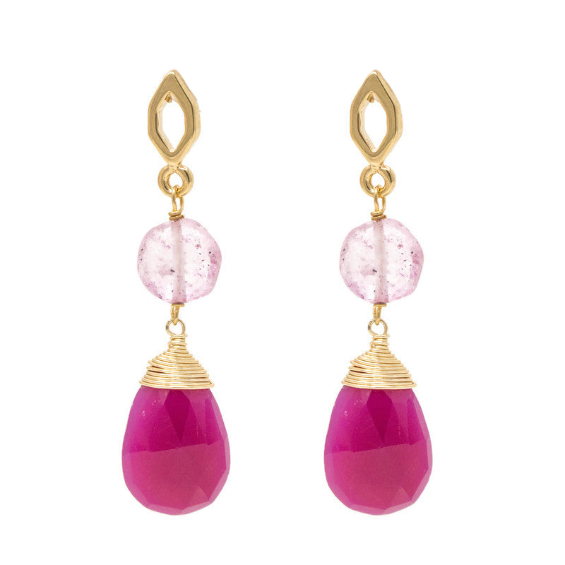 Aretes Ella Hot pink