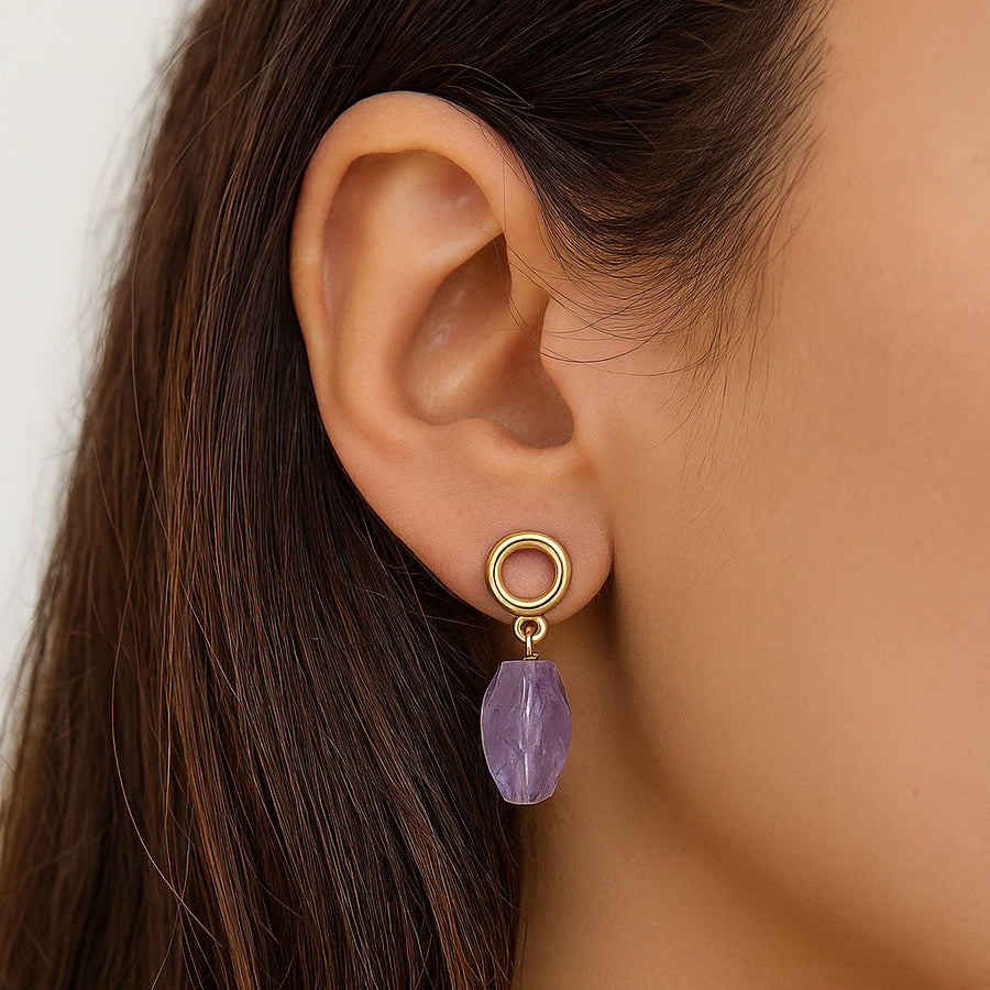 Aretes Britt Amatista