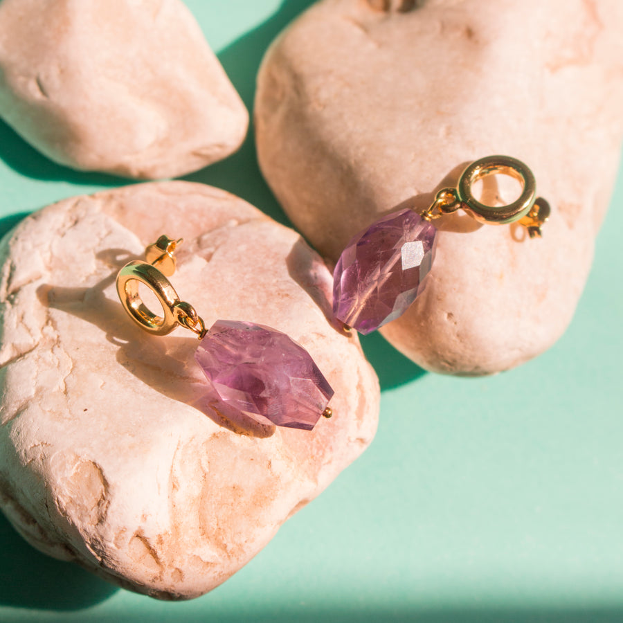 Aretes Britt Amatista