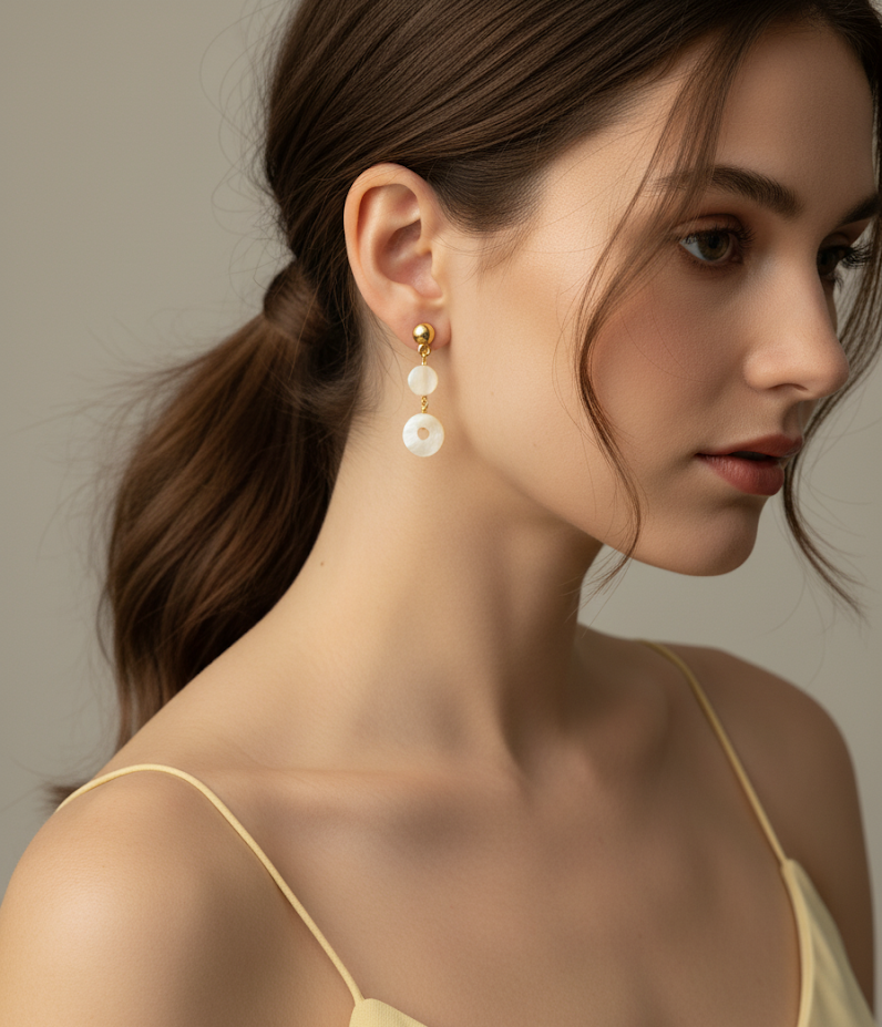 Aretes Rae Madre Perla
