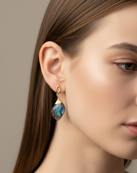 Aretes Sadie Labradorita