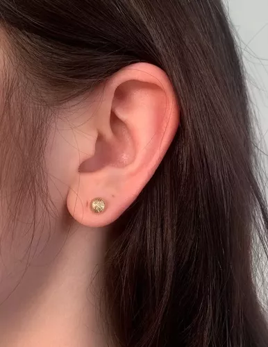 Arete círculo facetado diamante