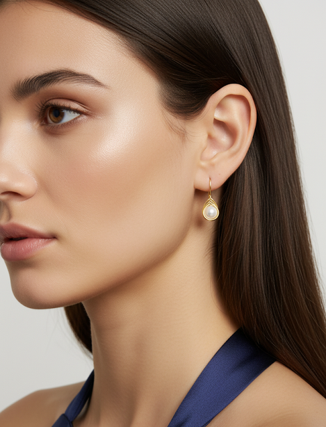 Arete sencillo con Perla