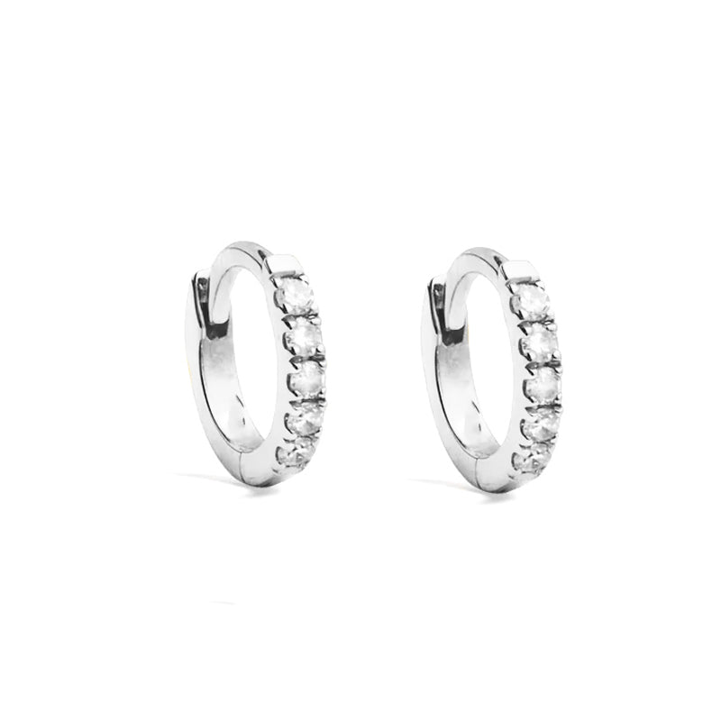 Arracada mini zirconia silver