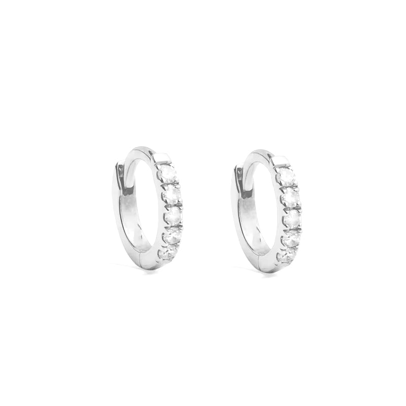 Arracada Tiny con zirconia silver