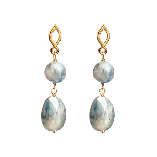 Arete Ella Moonstone Azul