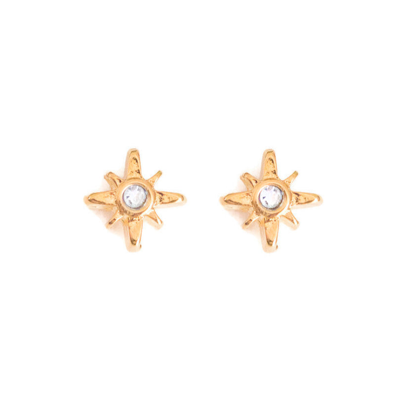 Aretes estrella con zirconia