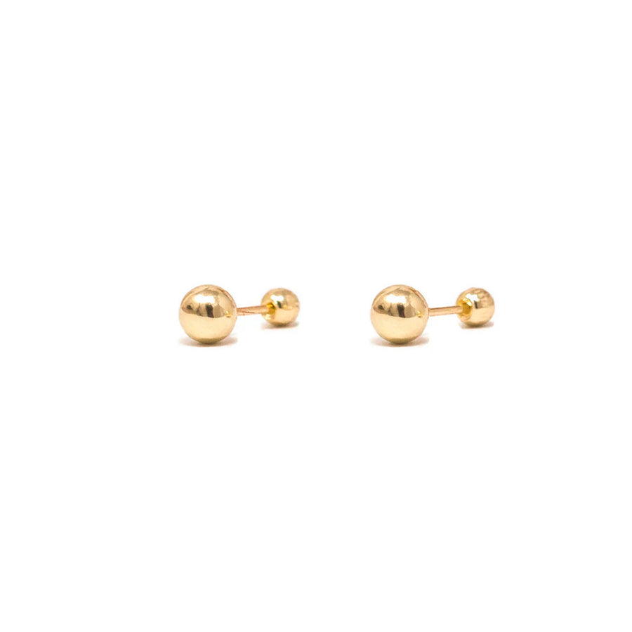 Aretes bolita Oro 10k 3mm