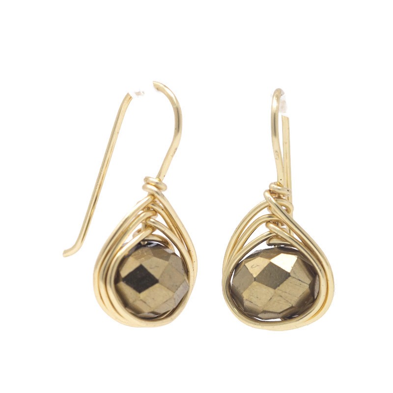 Aretes sencillo de cristal