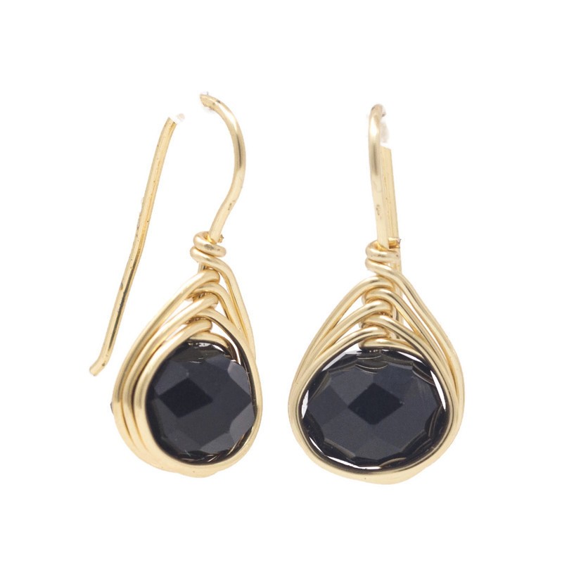 Aretes sencillo de cristal