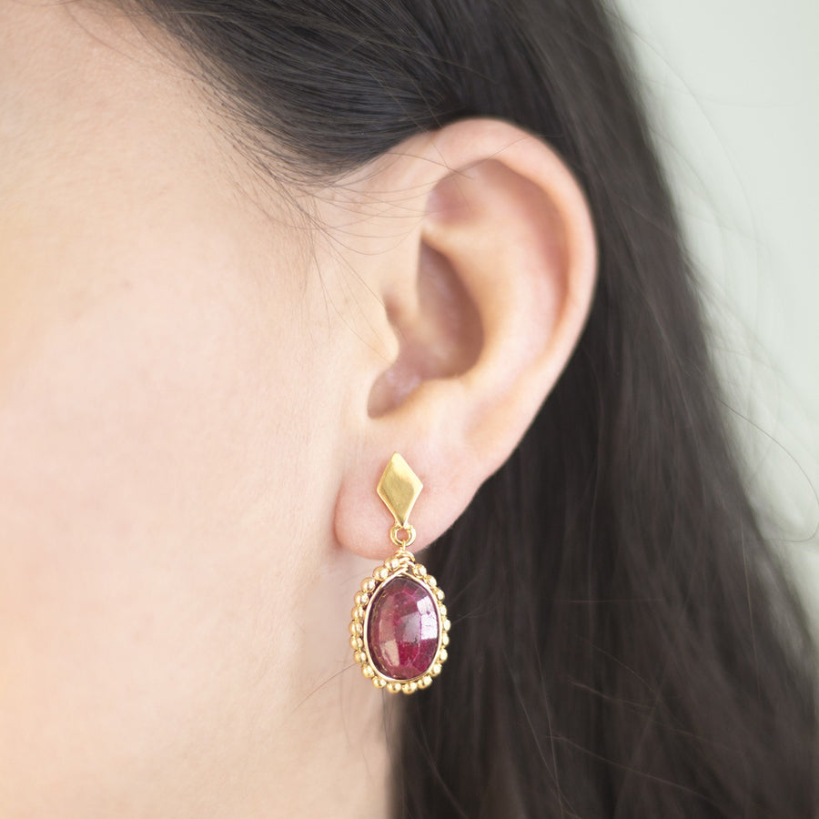 Aretes Ruby rustico