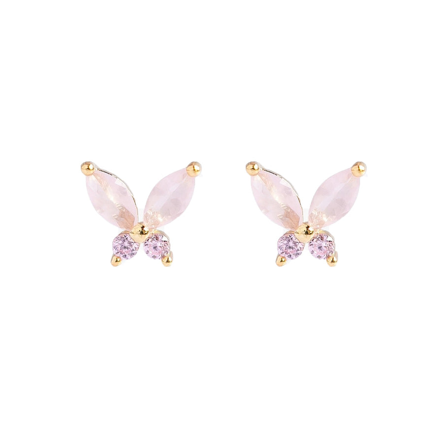 Arete Pink Butterfly