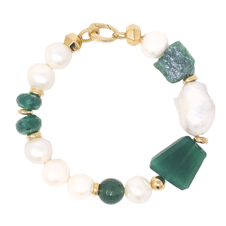 Pulsera Charlotte Calcedonia Verde