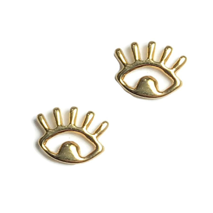 Aretes ojos de chapa