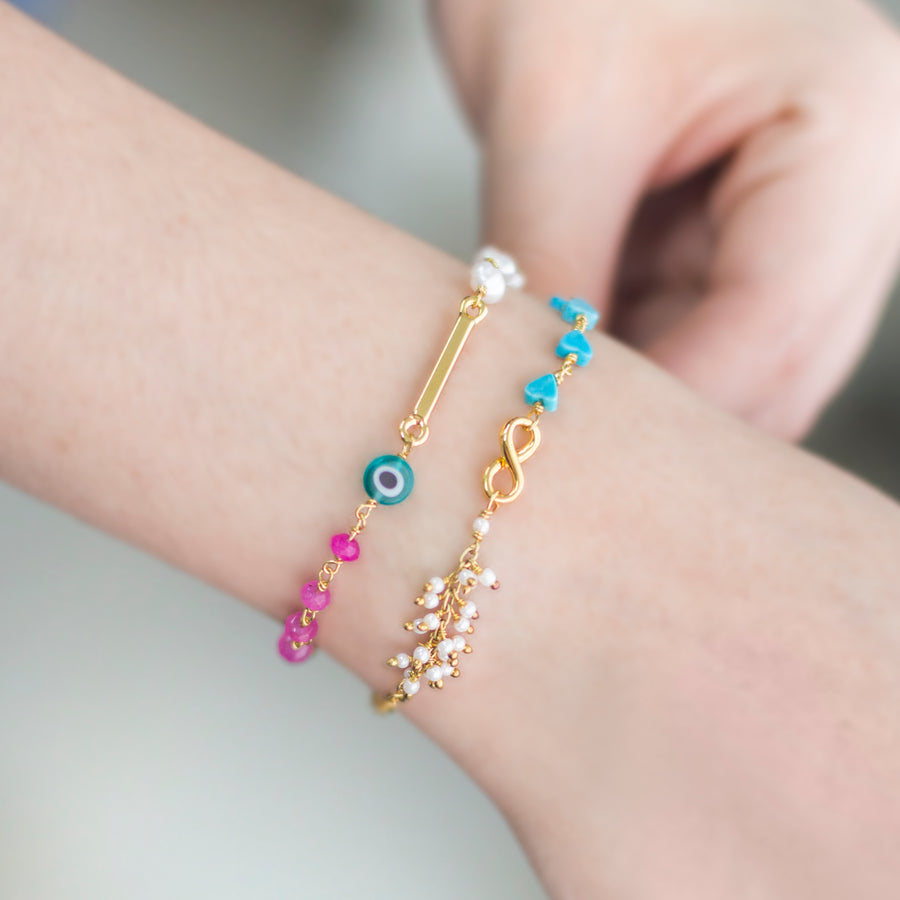 Pulsera Cammi Heart Skyblue