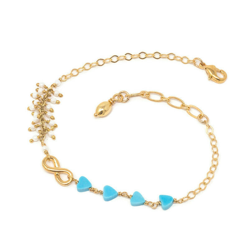 Pulsera Cammi Heart Skyblue